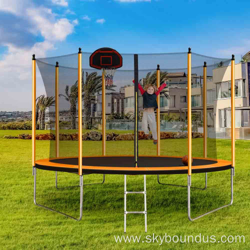 children outdoor trampolines with Basketball Hoop